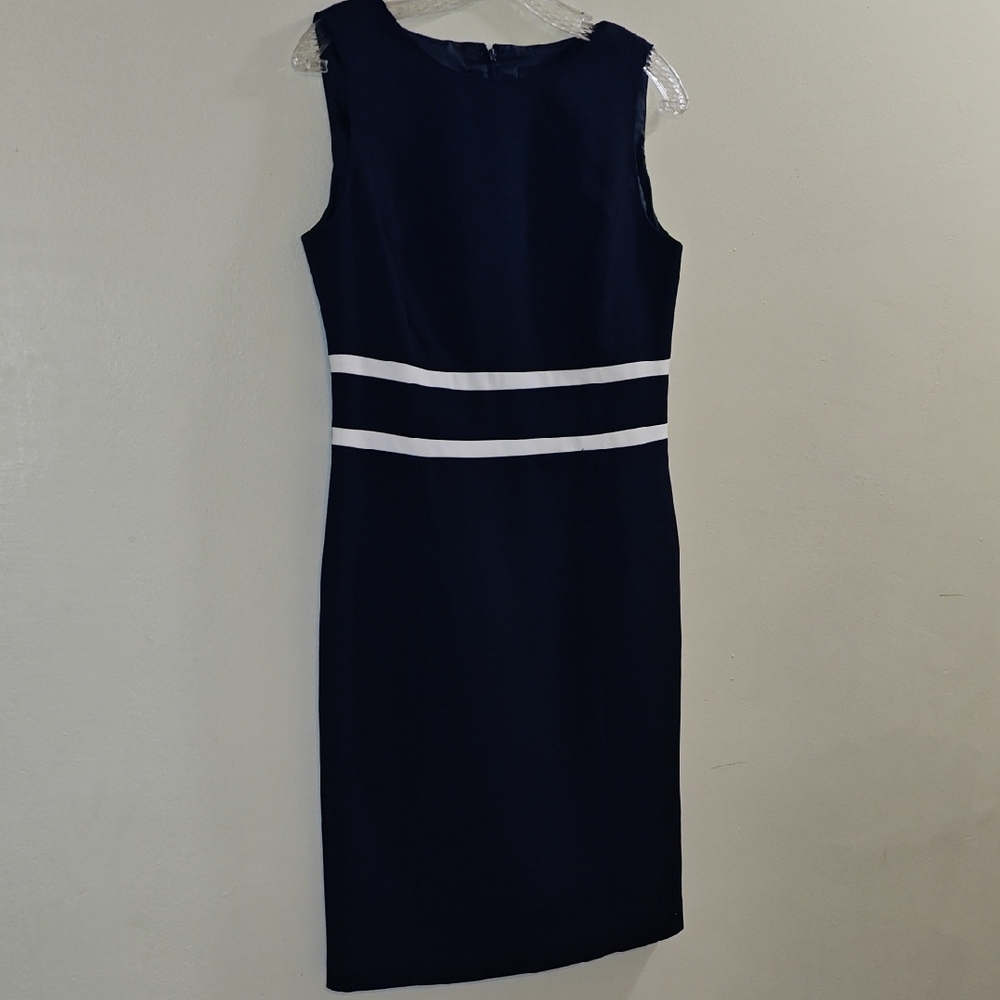 Black Label Black and White Midi Dress